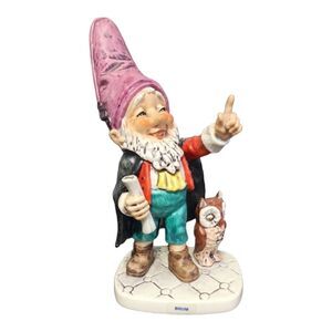 Goebel Gnome Figurine Hummel Co Boy Dwarf‎ Germany 512 Brum Lawyer Owl Well VTG